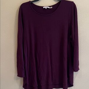 Calvin Klein Deep Purple Long Sleeve Top